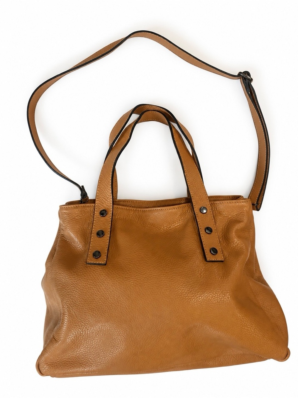 Luisa Vannini Tan Leather Tote Bag